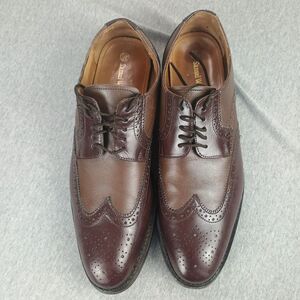 Samuel Windsor Cap Toe Brogue  Shoes Sz 10.5 Brown Leather Lace Up Wingtip